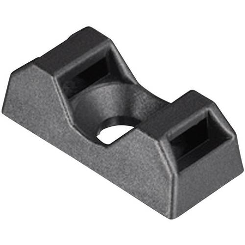 HellermannTyton CTQM5-PA66-BK-C1 Befestigungssockel schraubbar 151-10930 4fach einfädeln Schwarz 1 St.