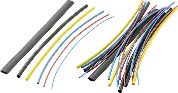TRU COMPONENTS 1571322 Schrumpfschlauchsortiment Bunt 9.50 mm 0.60 mm Schrumpfrate:2:1 28 St.