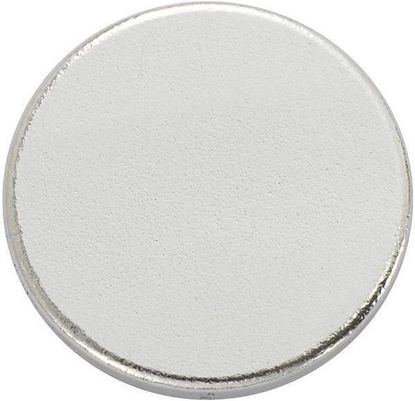 TRU COMPONENTS N35-3502 1564100 Magnet-Pad N35-3502 Silber (Ø) 15 mm 1 St.