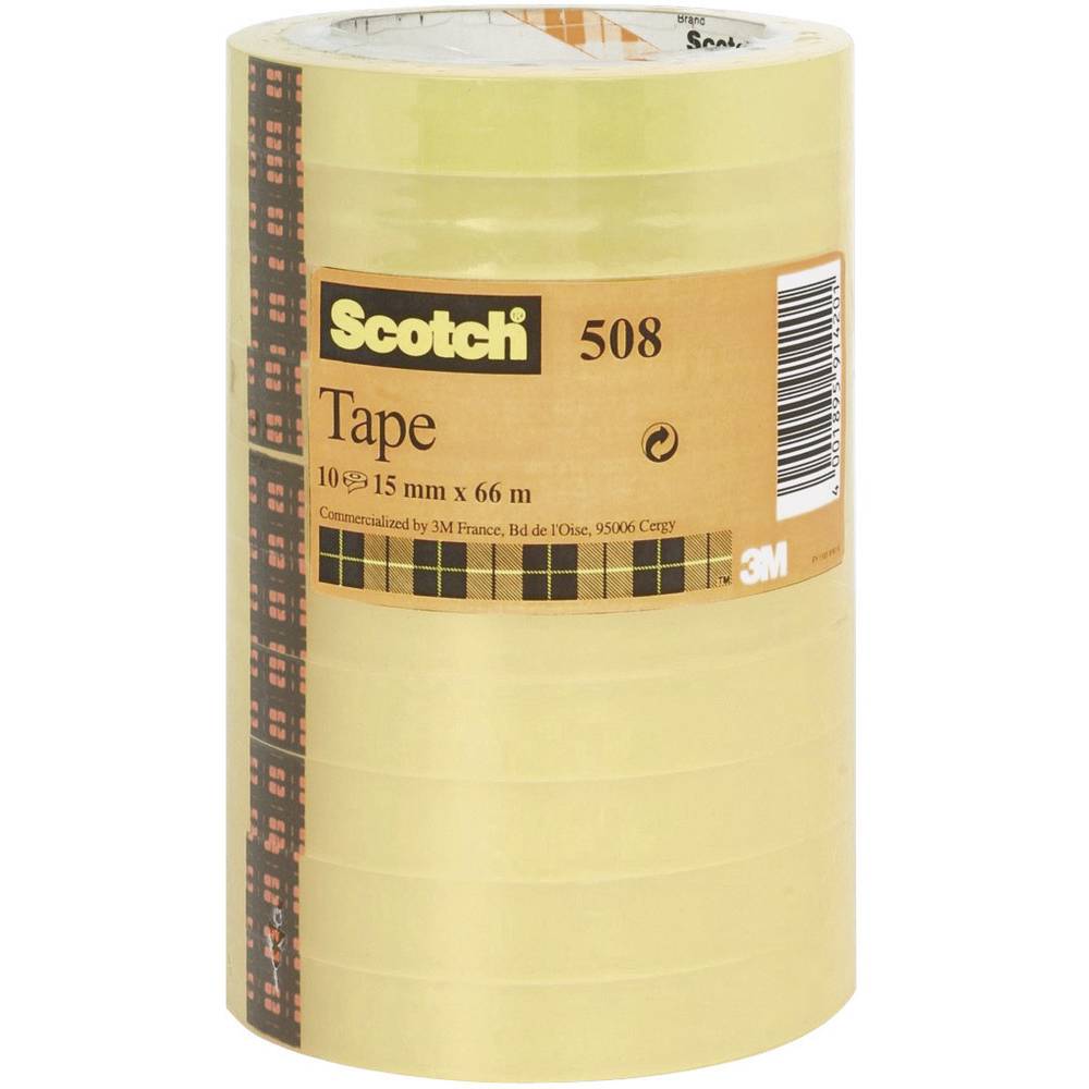 Scotch Utility Tape Transparant 15 mm x 66 m 10 Rollen