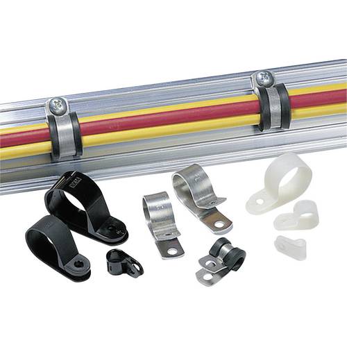 HellermannTyton ALU12 Befestigungsschelle schraubbar 211-10120 Bündel-Ø-Bereich 19.10 mm (max) Silber 1 St.