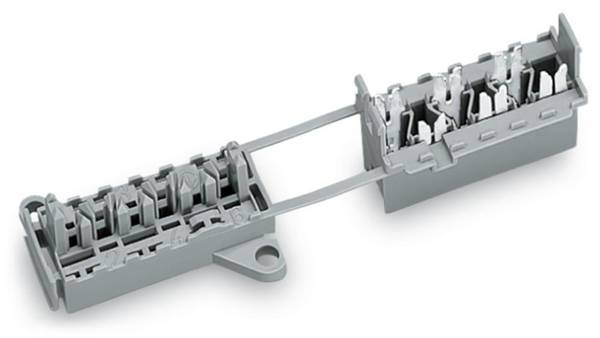 Verbindungsklemme starr: 0.75-1.5 mm² Polzahl: 6 WAGO 730-126 50 St. Grau