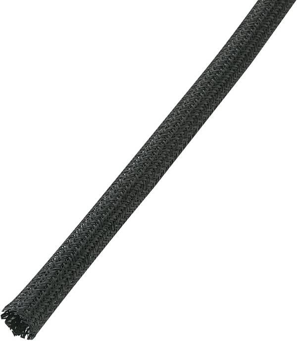 TRU COMPONENTS 1570910 BS1000-FR3 Geflechtschlauch Schwarz PET 12.70 bis 12.70 mm Meterware