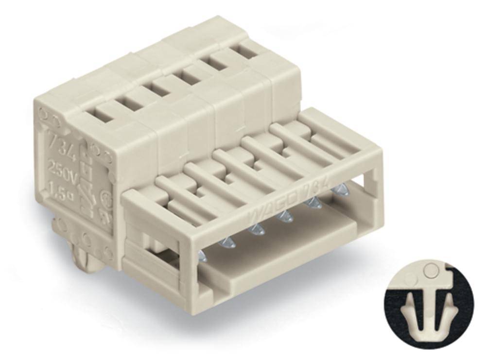 WAGO Stiftleiste (Standard) 2140 Polzahl Gesamt 6 WAGO 734-306/018-000 Rastermaß: 3.50 mm 100 St.