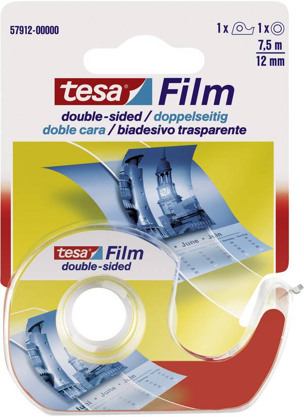 tesa 57912-00000-02 Doppelseitiges Klebeband tesafilm® Transparent (L x B) 7.5 m x 12 mm 1 St.
