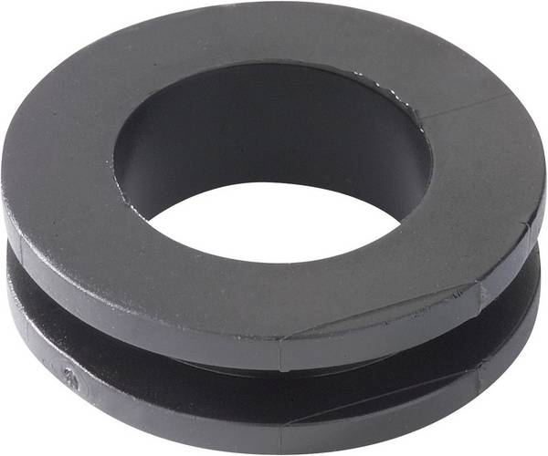 HellermannTyton HV1305-PVC-BK-D1 Kabeldurchführung Klemm-Ø (max.) 14 mm Plattenstärke (max.) 3 mm PVC Schwarz 1 St.