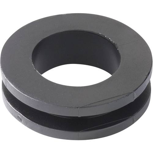 HellermannTyton HV1305-PVC-BK-D1 Kabeldurchführung Klemm-Ø (max.) 14 mm Plattenstärke (max.) 3 mm PVC Schwarz 1 St.