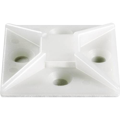 TRU COMPONENTS TC-HC25203 Befestigungssockel selbstklebend 1593036 Bündel-Ø-Bereich 12.70 mm (max) 4fach einfädeln Trans...