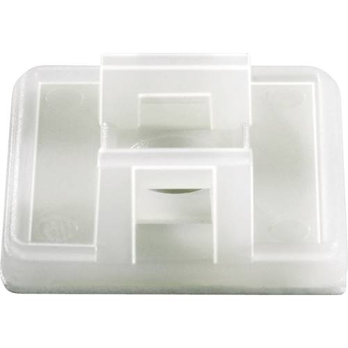 TRU COMPONENTS TC-HC26T203 Befestigungssockel selbstklebend 1593040 Bündel-Ø-Bereich 19.40 mm (max) 4fach einfädeln Tran...