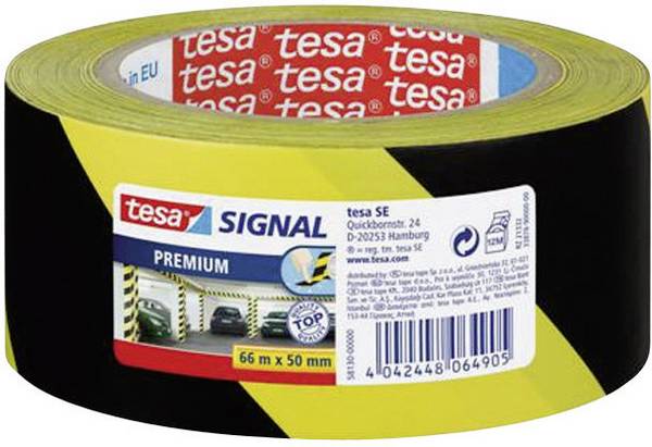 tesa PREMIUM 58130-00000-01 Markierungsklebeband tesa® SIGNAL Gelb, Schwarz (L x B) 66 m x 50 mm 1 St.