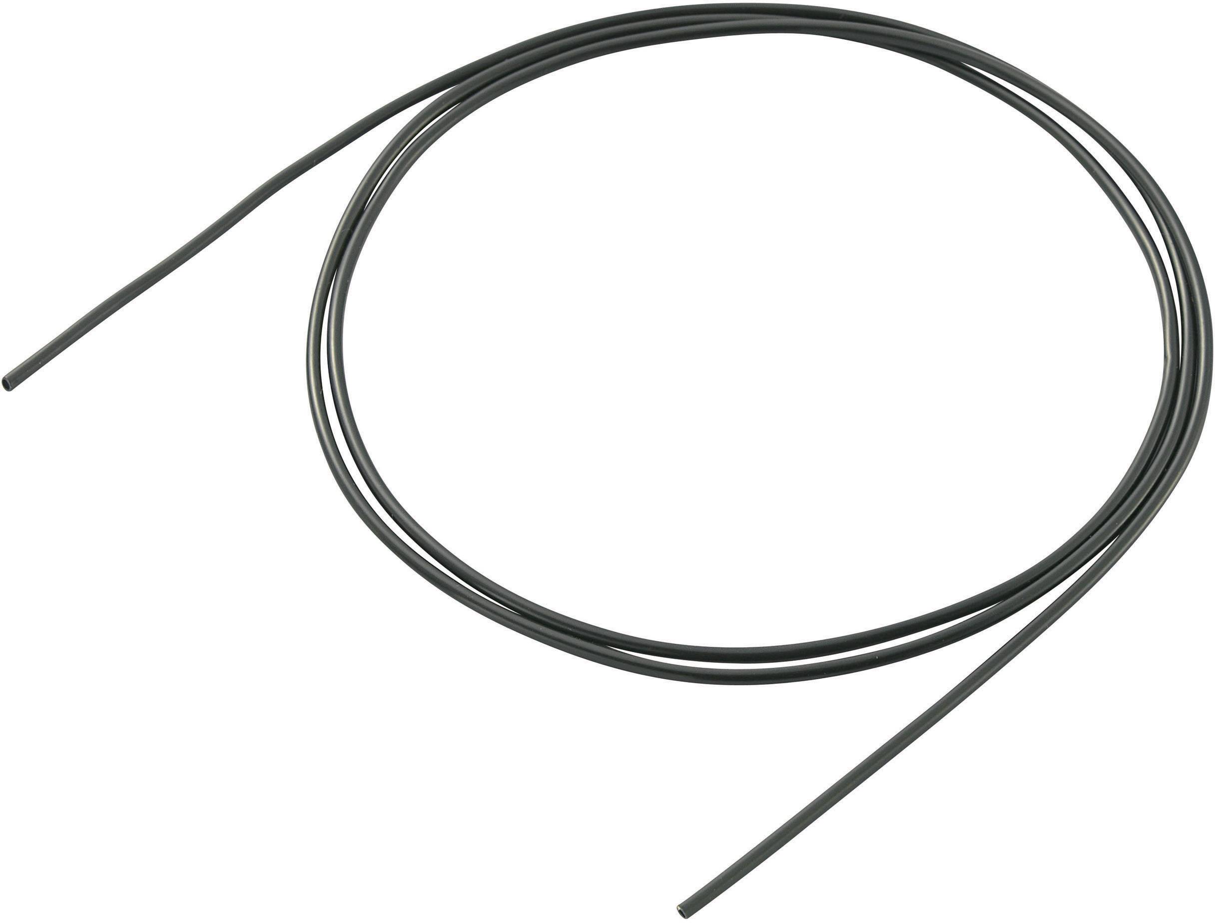 Ein langes, schwarzes Kabel in einer locker gerollten Schleife.