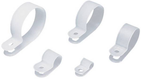 TRU COMPONENTS TC-UC0203 Befestigungsschelle schraubbar 1593062 Bündel-Ø-Bereich 3 mm (max) Weiß 1 St.