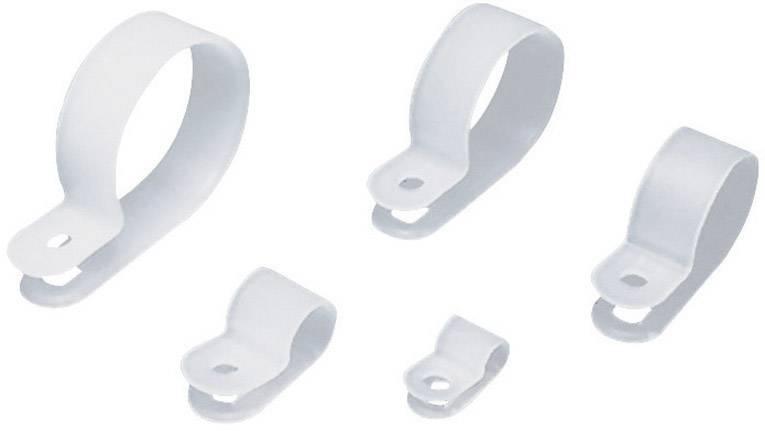 TRU COMPONENTS TC-UC5203 Befestigungsschelle schraubbar 1593068 Bündel-Ø-Bereich 19.40 mm (max) Weiß 1 St.