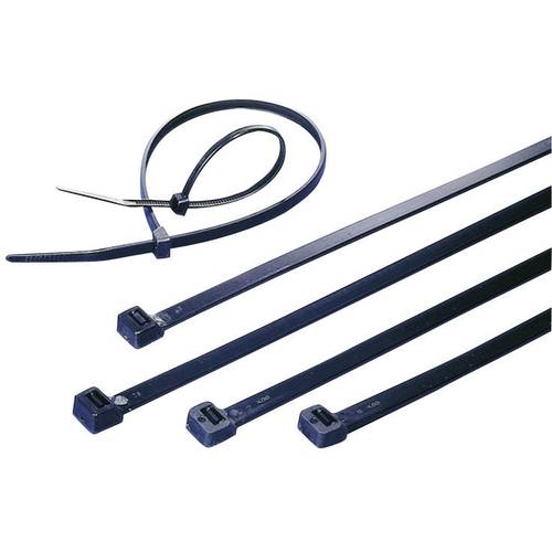 Thumbnail - TRU COMPONENTS 1592892 TC-CVR200DW203 Kabelbinder 200 mm 4.80 mm Schwarz UV-stabilisiert 100 St.
