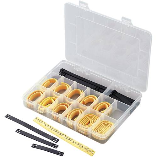TRU COMPONENTS ECMKS-3 Kennzeichnungsclip Aufdruck 0 - 9, +, - Außendurchmesser-Bereich 2 bis 5 mm