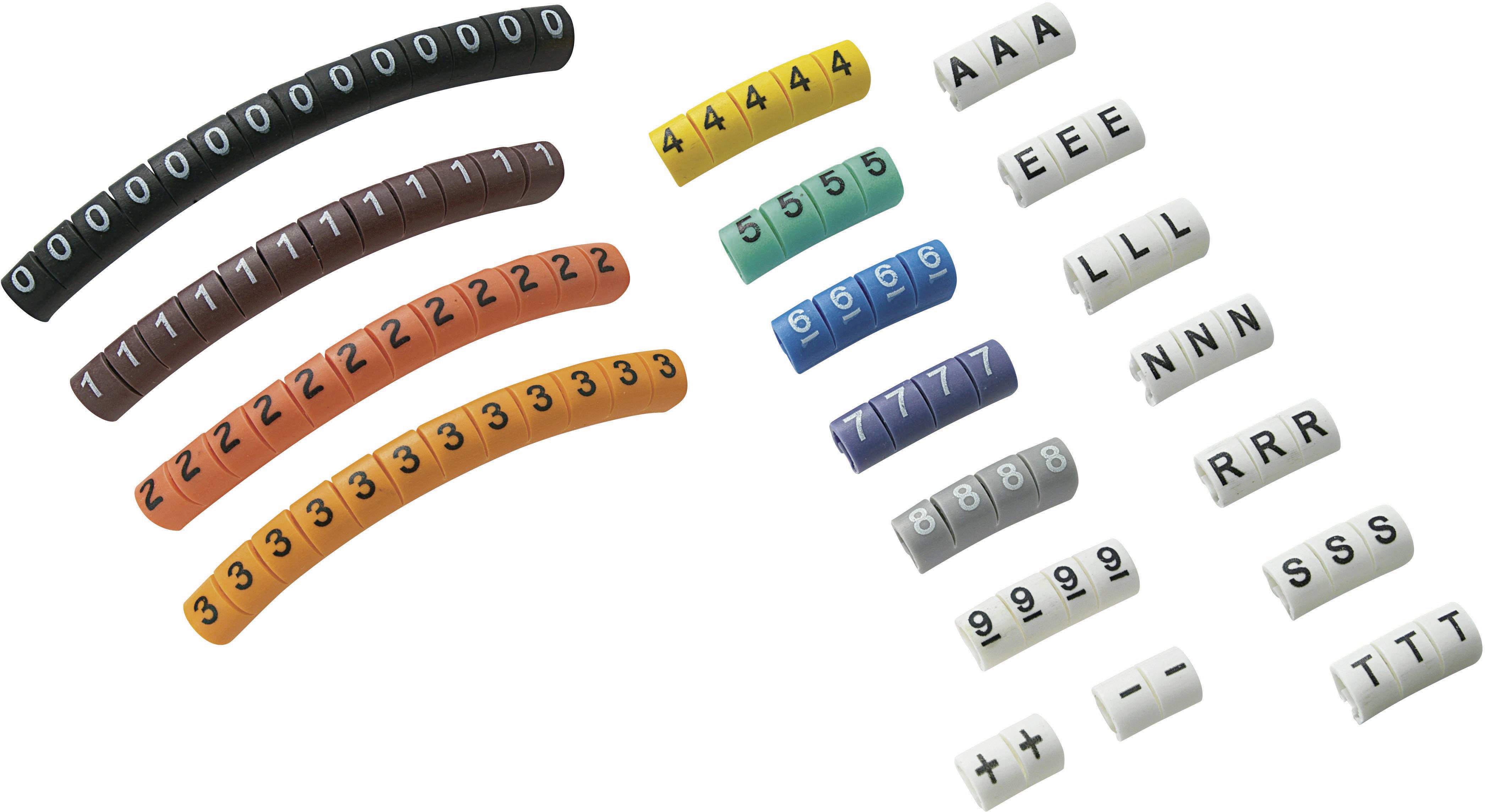 TRU COMPONENTS Kennzeichnungsclip Aufdruck 0 - 9 , A , E , L , N , R , S