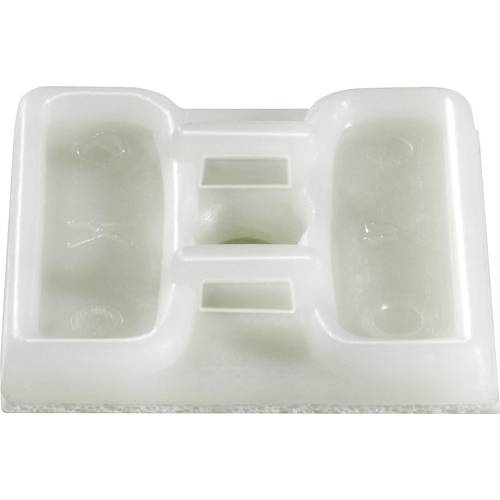 TRU COMPONENTS TC-HCR103203 Befestigungssockel selbstklebend 1593047 Bündel-Ø-Bereich 4.40 mm (max) 4fach einfädeln Schw...