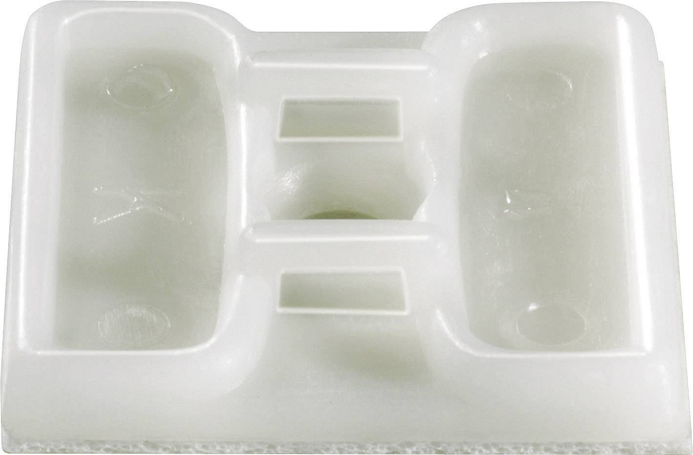 TRU COMPONENTS TC-HC103203 Befestigungssockel selbstklebend 1593046 Bündel-Ø-Bereich 4.80 mm (max) 4fach einfädeln Trans