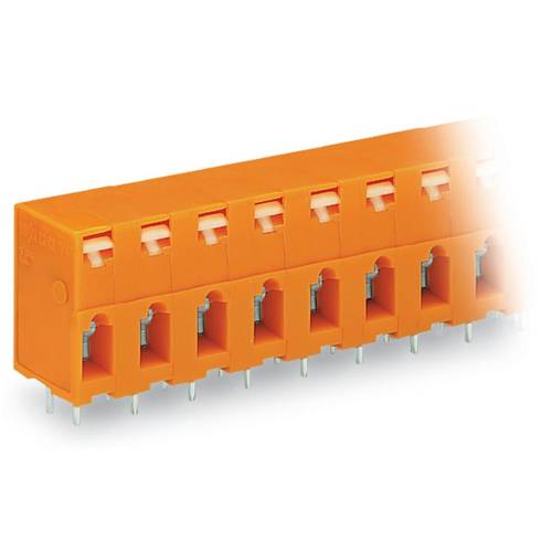 WAGO 741-406 Federkraftklemmblock 2.50 mm² Polzahl 6 Orange 100 St.