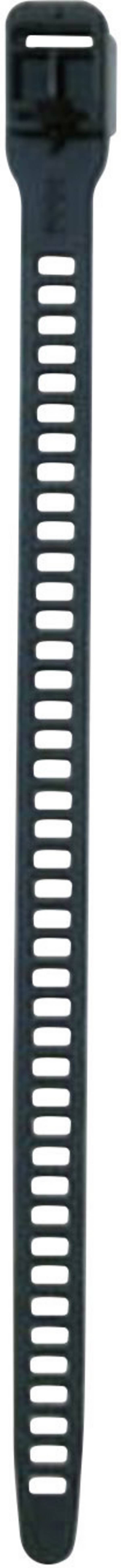 HellermannTyton 115-11350 SOFTFIX-L-TPU-BK-W Kabelbinder 340 mm 11 mm Schwarz Lösbar, Sehr flexibel, mit Rückschlauföse 6 St.