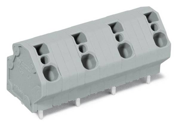 WAGO 745-3255 Federkraftklemmblock 4.00 mm² Polzahl 5 Grau 40 St.