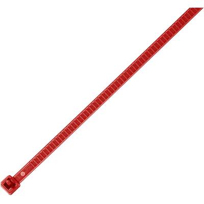 HellermannTyton 115-00003 LR55R-PA66-RD-Q1 Kabelbinder 196 mm 4.80 mm Rot Lösbar, Hitzestabilisiert 25 St.