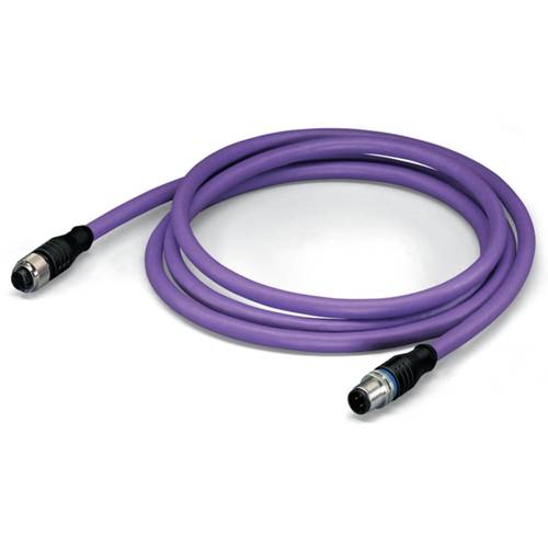 WAGO 756-1405/060-200 Sensor-/Aktor-Datensteckverbinder, konfektioniert M12 Stecker, gerade, Buchse, gerade 20.00 m Polz...