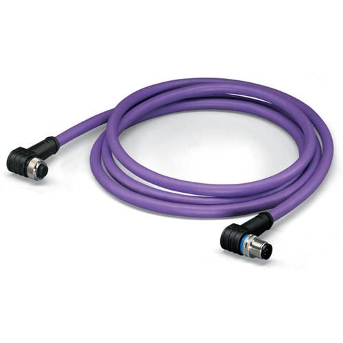Thumbnail - WAGO 756-1406/060-100 Sensor-/Aktor-Datensteckverbinder, konfektioniert M12 Stecker, gewinkelt, Buchse, gewinkelt 10.00 ...