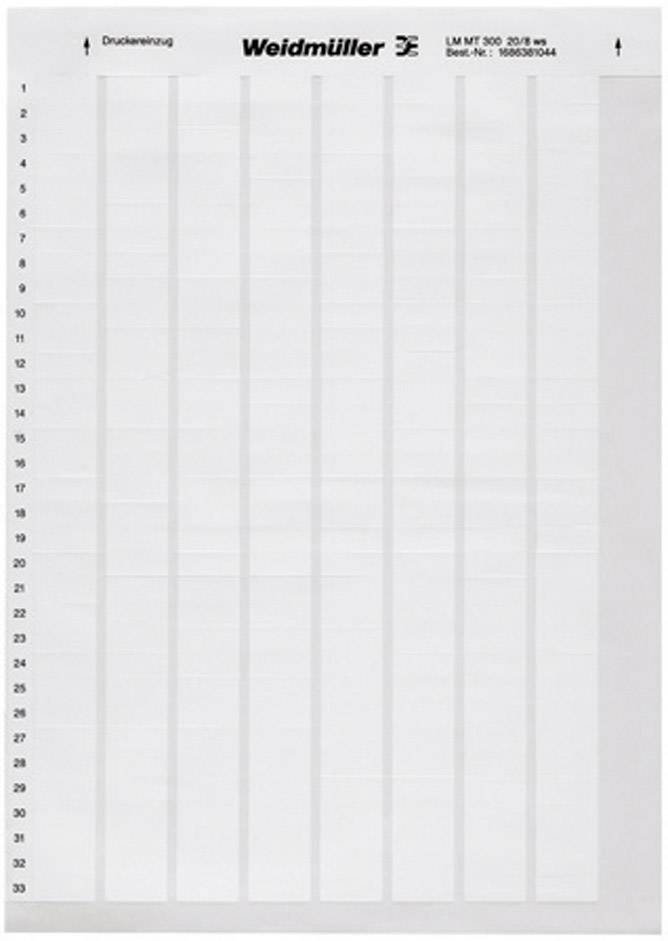 Weidmüller 1695711044-1 LM WritoOn 18X34 WS Kabel-Etikett LaserMark 12.7 x 18 mm Farbe Beschriftungsfeld: Weiß Anzahl