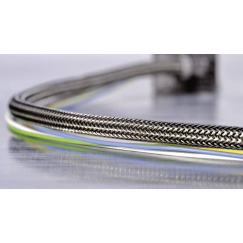 Thumbnail - HellermannTyton 173-01000 HEGEMIP10-CUSP-L4 Geflechtschlauch Aluminium, Schwarz Polyester 8 bis 13 mm Meterware