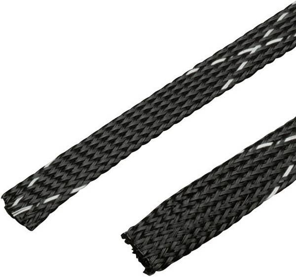 Panduit SE12PFR-TR0  Geflechtschlauch Schwarz PET  6.40 bis 2.40 mm Meterware