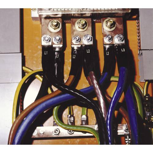 Thumbnail - CellPack 145093 SR2LK 25-70 Schrumpfschlauch-Set zur Phasenkennzeichnung ohne Kleber 3:1 Schwarz Inhalt: 1 Set