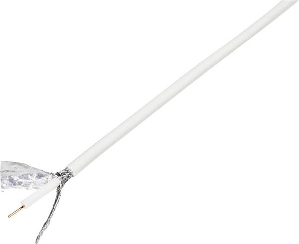 TRU COMPONENTS 1570973 Koaxialkabel Außen-Durchmesser: 6.60 mm RG6 /U 75 Ω 120 dB Weiß 10 m