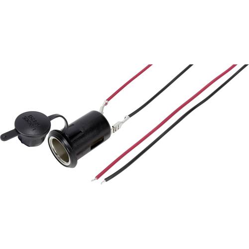 TRU COMPONENTS Kfz-Buchse mit Schutzkappe Belastbarkeit Strom max.=10 A 12 V/DC