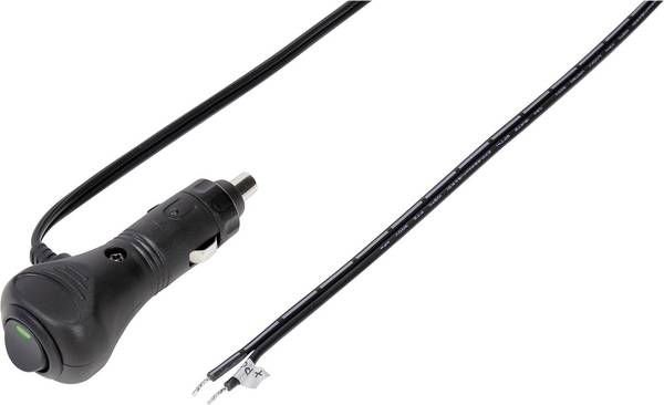 TRU COMPONENTS Kfz-Stecker inkl. Kabel Belastbarkeit Strom max.=10 A   12 V/DC