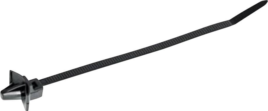 HELLERMANNTYTON Kabelbinder 135 mm Schwarz mit Spreitzanker, Hitzestabilisiert HellermannTyton 126-0