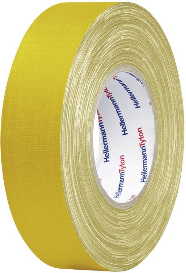 HellermannTyton HTAPE-TEX-YE-19X10 712-00202 Gewebeklebeband HelaTape Tex Gelb (L x B) 10 m x 19 mm 1 St.