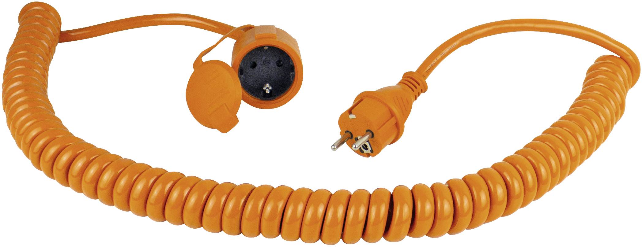 as Schwabe 70412 Strom Verlängerungskabel 16 A Weiß 2.50 m Spiralkabel