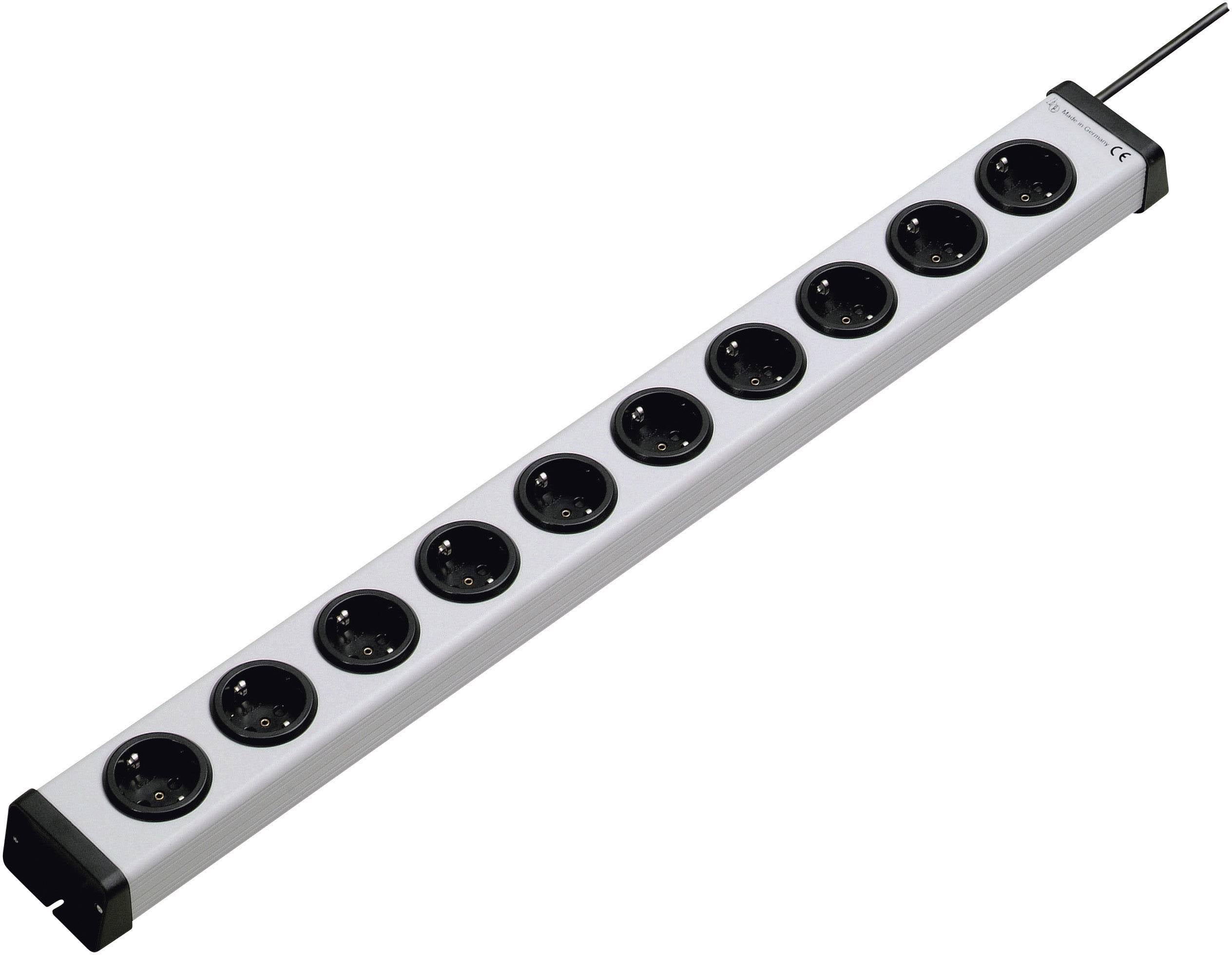 Ehmann 0200x00102301 Steckdosenleiste 10fach Grau Schutzkontakt 1 St.