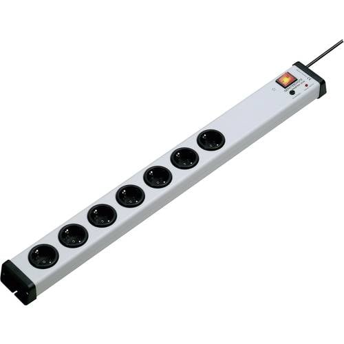 Ehmann 0207x00072301 Überspannungsschutz-Steckdosenleiste 7fach Grau Schutzkontakt 1 St.