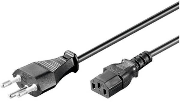 Goobay 93617 Kaltgeräte Anschlusskabel Schwarz 2.00 m