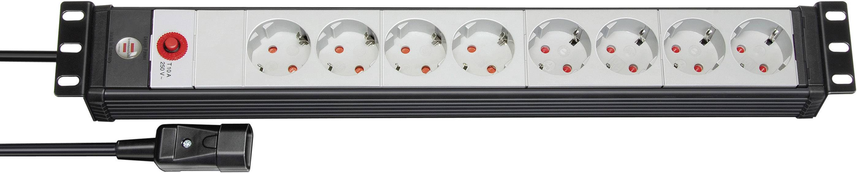19"-Steckdosenleiste mit Befestigungslaschen