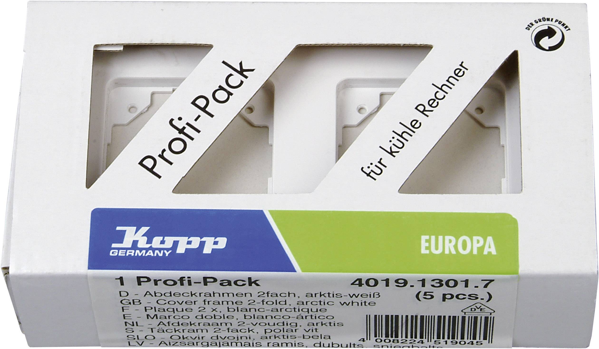 Kopp 2fach Rahmen Europa Arktis-Weiß, Matt 401913017 5 St.