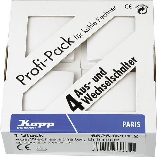 Kopp  Einsatz Wechselschalter Paris Weiß 652602012 1 St.