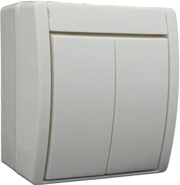 Busch-Jaeger 2601/5 W-54  Feuchtraum-Schalterprogramm  Serienschalter Ocean Aufputz Weiß 1 St.
