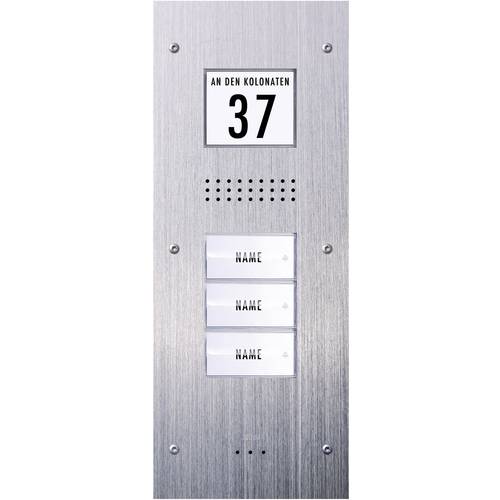 m-e modern-electronics ADV 230 Vistadoor Türsprechanlage Kabelgebunden Außeneinheit 3 Familienhaus Edelstahl