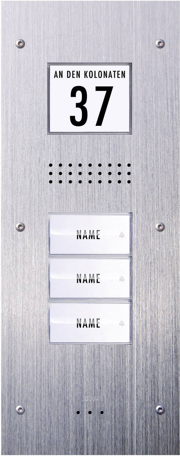 m-e modern-electronics ADV 230 Vistadoor Türsprechanlage Kabelgebunden Außeneinheit 3 Familienhaus Edelstahl