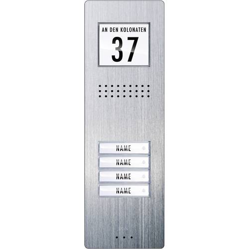 m-e modern-electronics ADV 240 Vistadoor Türsprechanlage Kabelgebunden Außeneinheit 4 Familienhaus Edelstahl