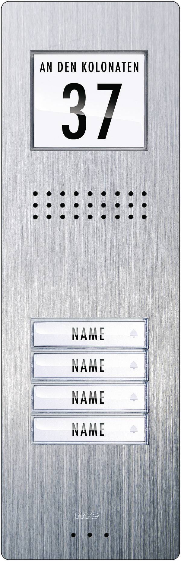 m-e modern-electronics ADV 240 Vistadoor Türsprechanlage Kabelgebunden Außeneinheit 4 Familienhaus Edelstahl