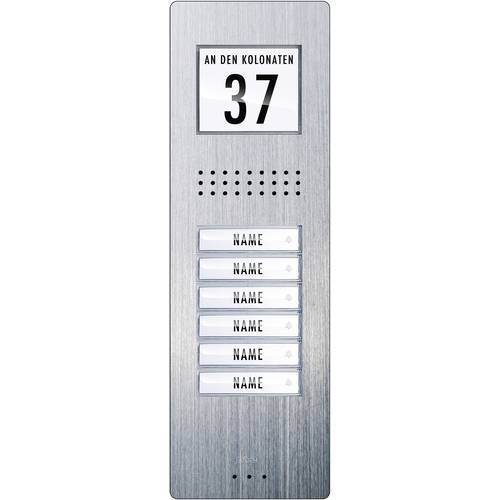 m-e modern-electronics ADV 260 Vistadoor Türsprechanlage Kabelgebunden Außeneinheit 6 Familienhaus Edelstahl